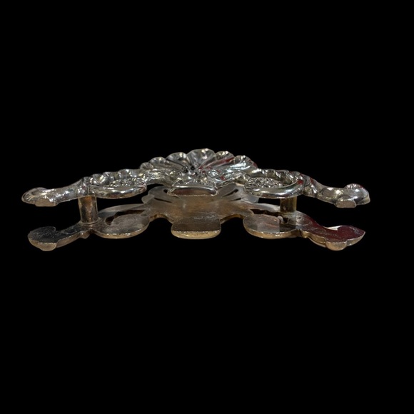 Vintage Ornate Silver Metal Knife Holder Hollywood Regency Kitchen Decor - Picture 3 of 5